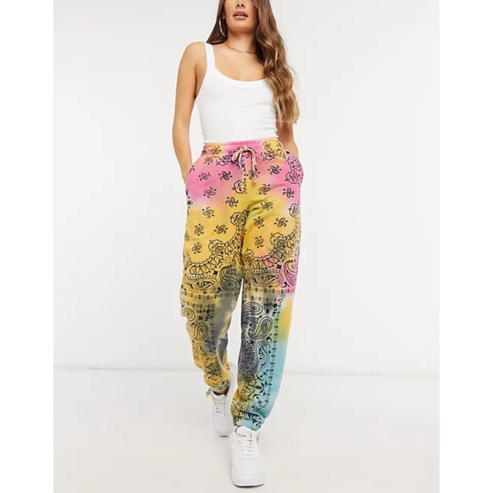 Jaded London oversized sweatpants in grunge tie-dye